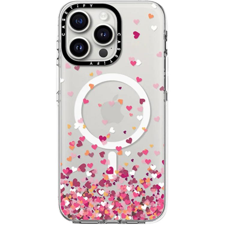 

CASETIFY Чехол для телефона, Colorful Drop Love - Transparent Shell