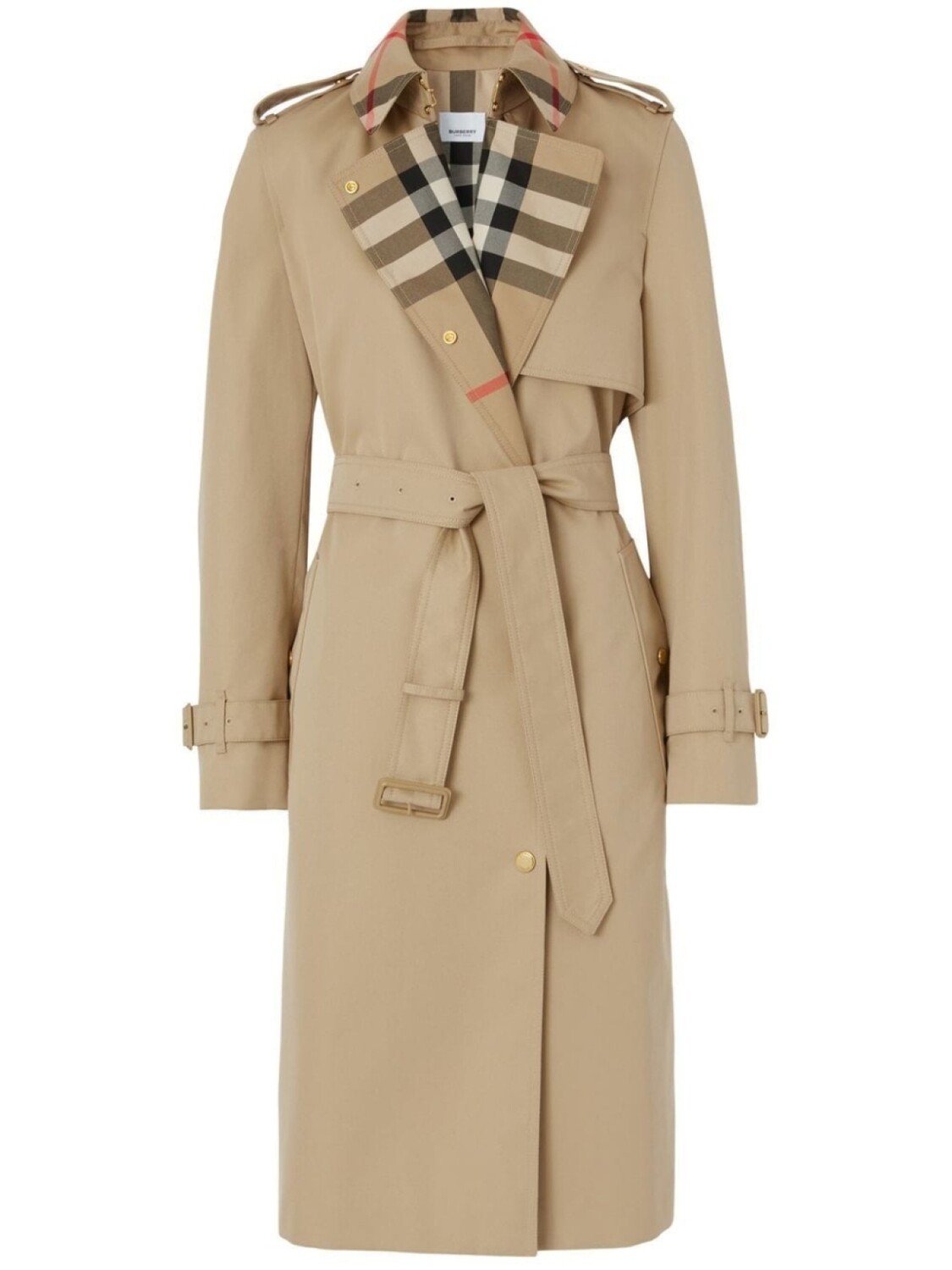 

Burberry тренч с подкладкой в клетку, нейтральный цвет