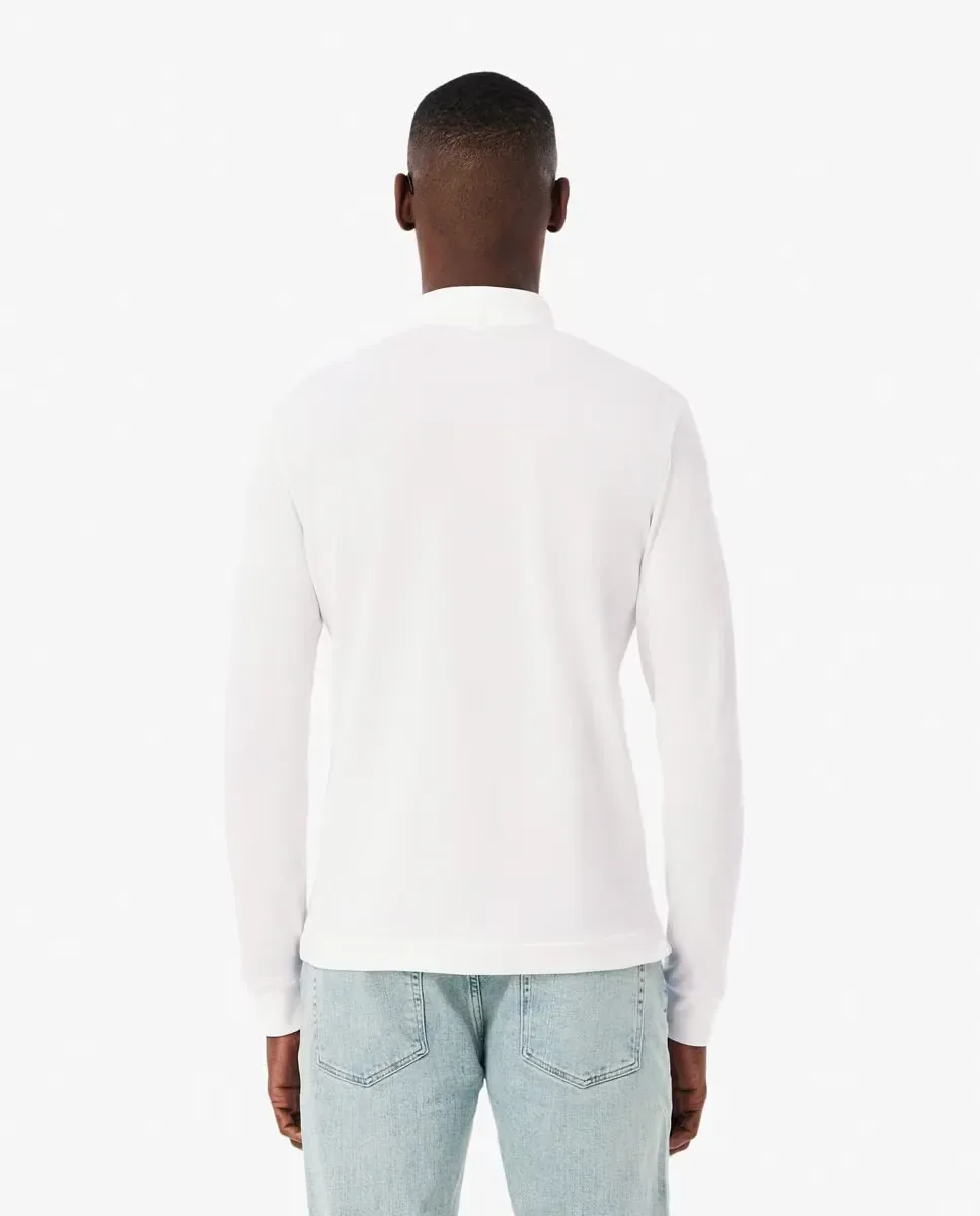 Мужская рубашка-поло Smart Paris из пике с длинными рукавами Lacoste, белый — фото 2