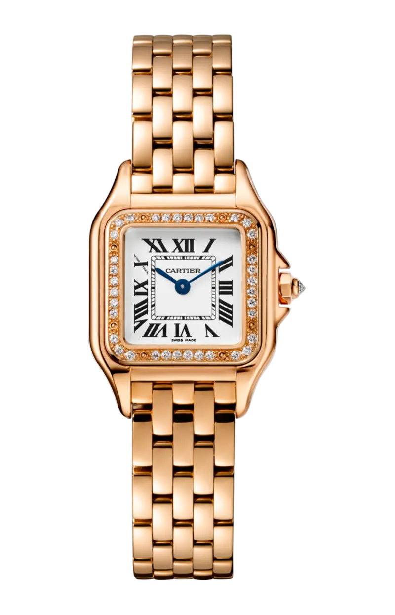 

Часы panthère de cartier, малый размер, розовое золото, бриллианты - wjpn0008 CARTIER