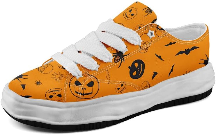 

Кроссовки Halloween с тыквой и привидением AWSOLE, модные, унисекс, белый/черный/оранжевый
