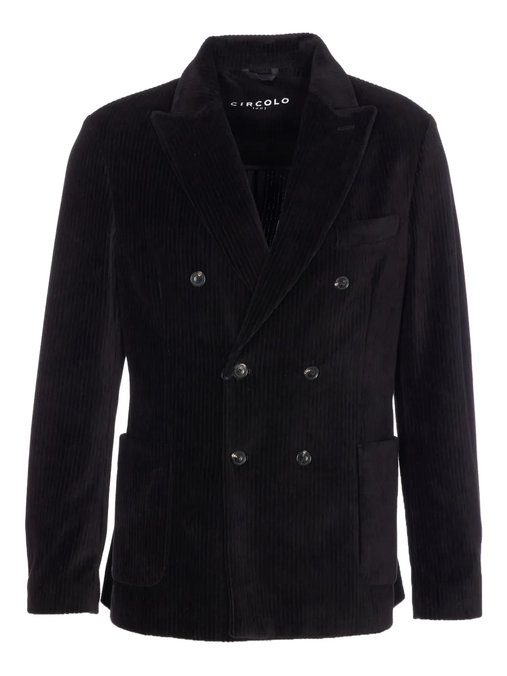 

Двубортный вельветовый пиджак Circolo 1901, черный