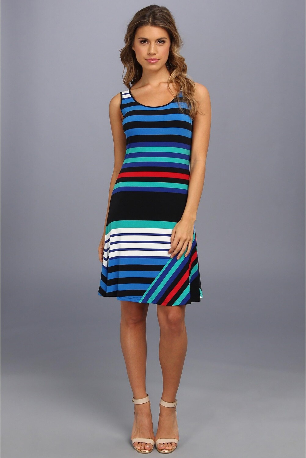 

Платье Calvin Klein Striped MJ Short Promo CD4AKEAH, цвет Black Multi