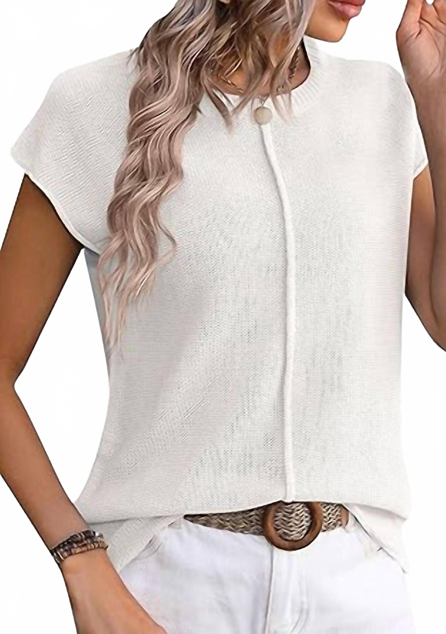 

Белый вязаный свитер крупной вязки Lovesoft