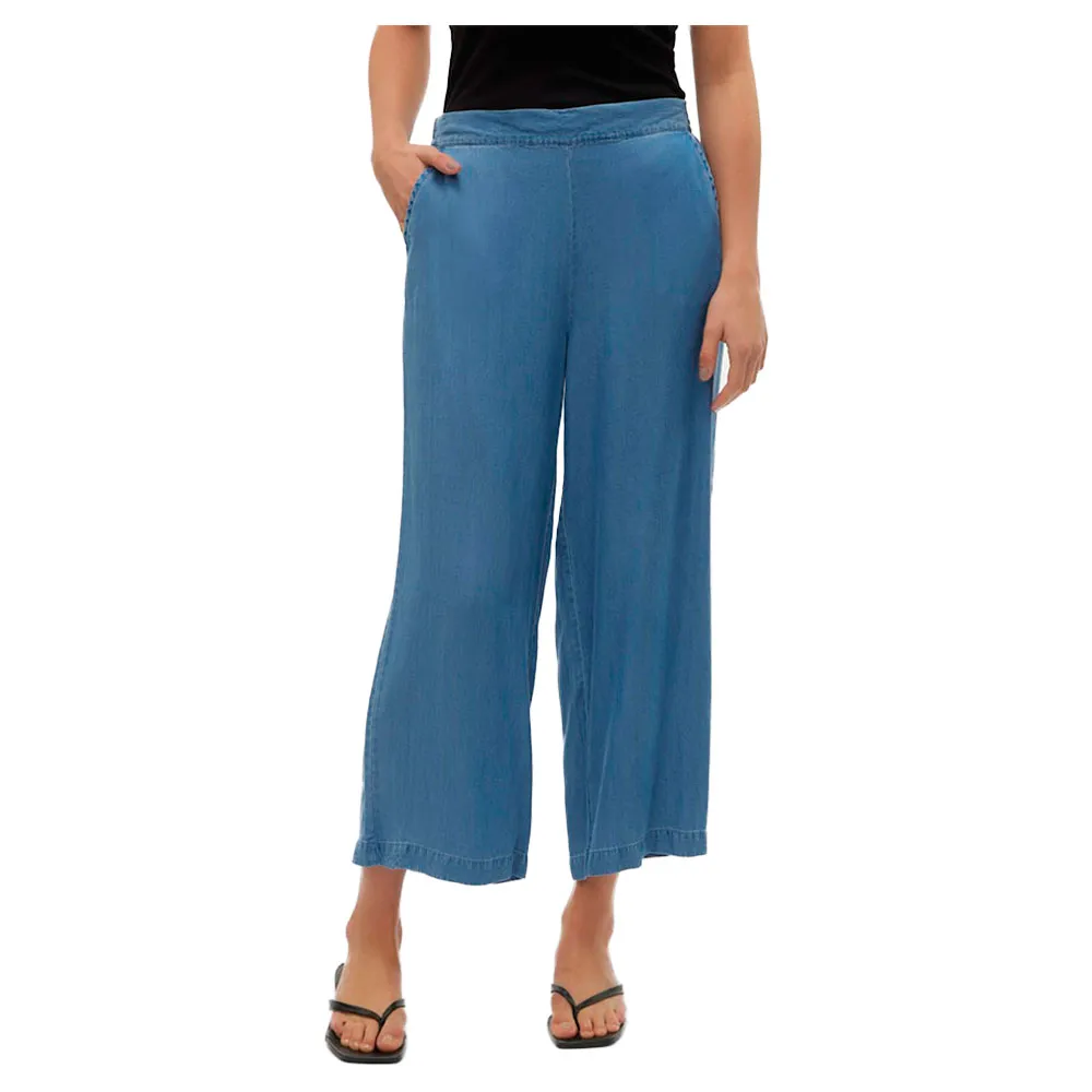 

Брюки Vero Moda Bree Wide Tencel Culotte, синий