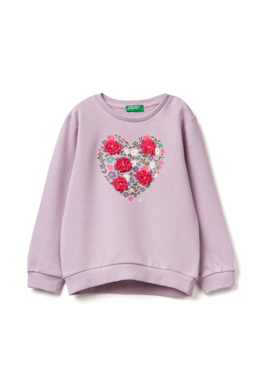 

Толстовка United Colors of Benetton WITH PETAL LOOK APPLIQUE , Violet/Lilac