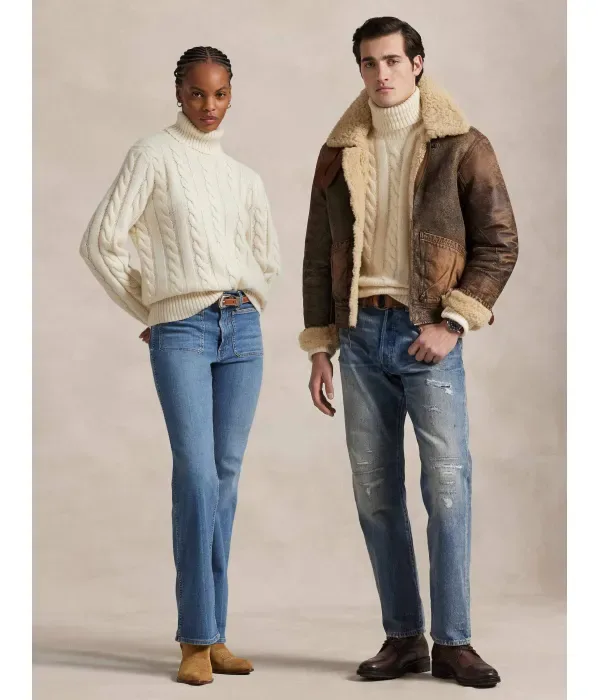 Шерстяная водолазка regular fit Polo Ralph Lauren, кремовый — фото 2