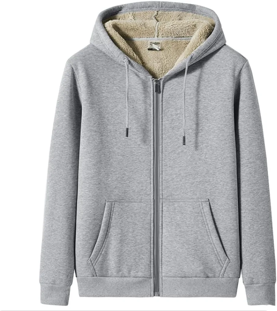 

Теплый зимний худи с капюшоном на молнии, мужской, Plus Size HBDZUUI