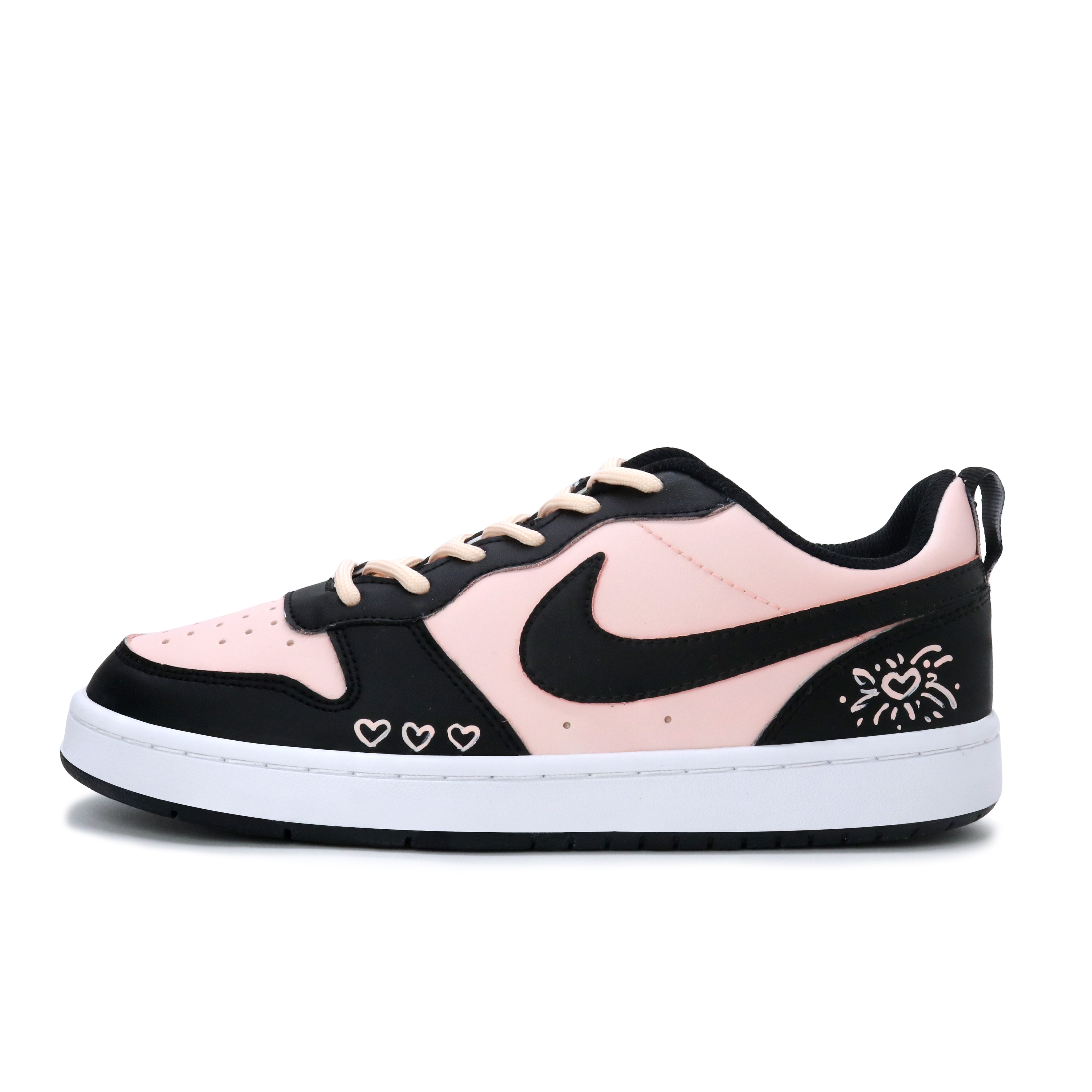 

Nike Детские кроссовки для скейтбординга Court Borough Pink Ink Light, износостойкие, дышащие, с низким верхом, для подростков