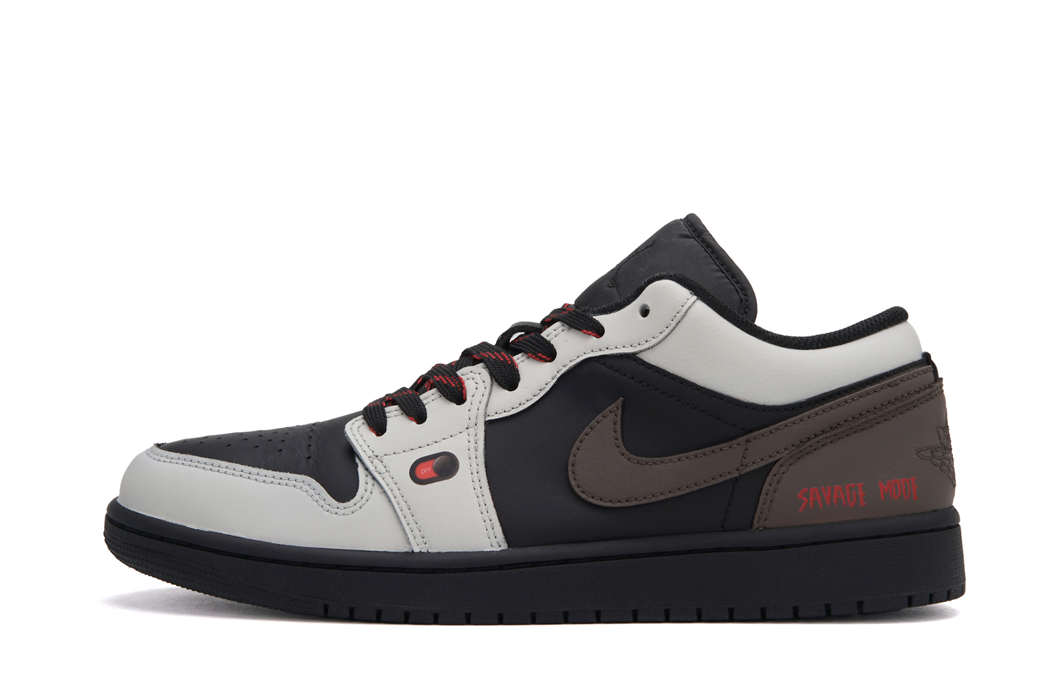 

Air 1 'Savage Mode' низкие баскетбольные кроссовки мужские черный коричневый Jordan, светло-серый