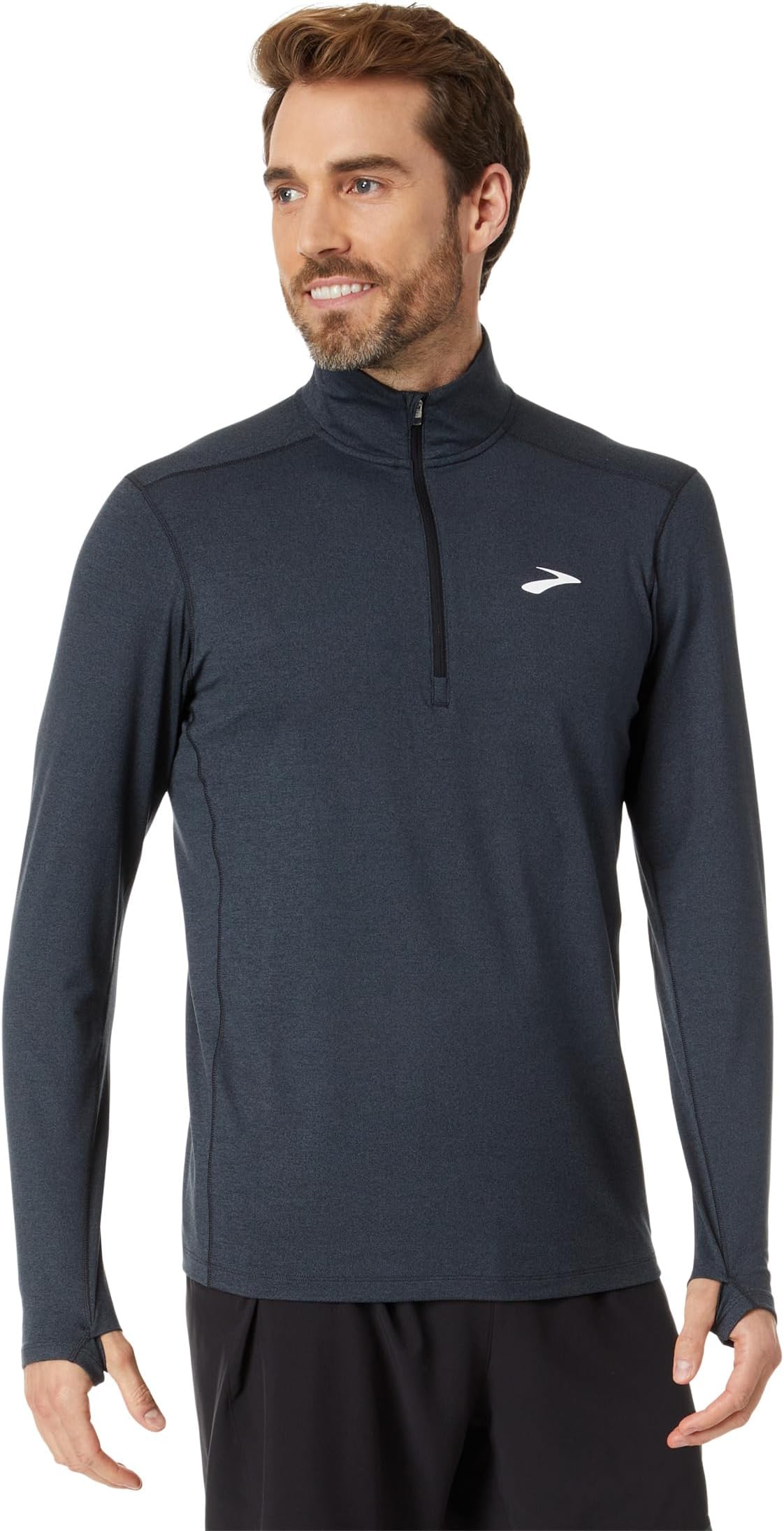 

Дэш 1/2 Zip 2.0 Brooks, цвет Heather Black