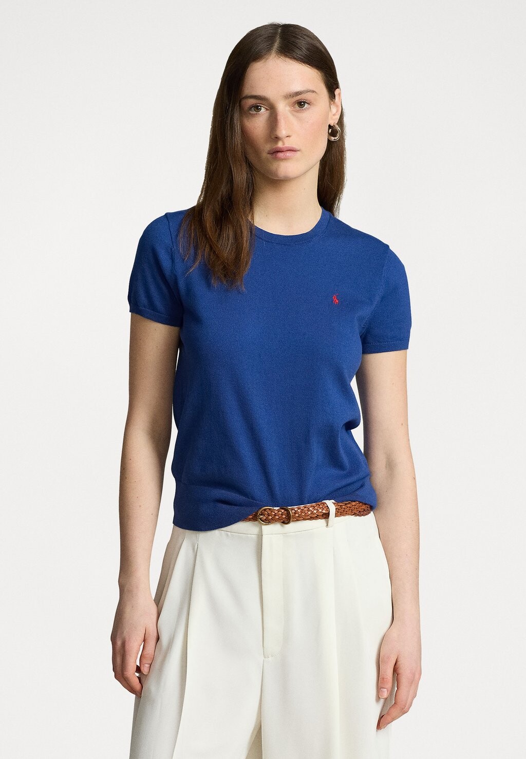 

Базовая футболка COTTON BLEND SHORT SLEEVE JUMPER Ralph Lauren, синий
