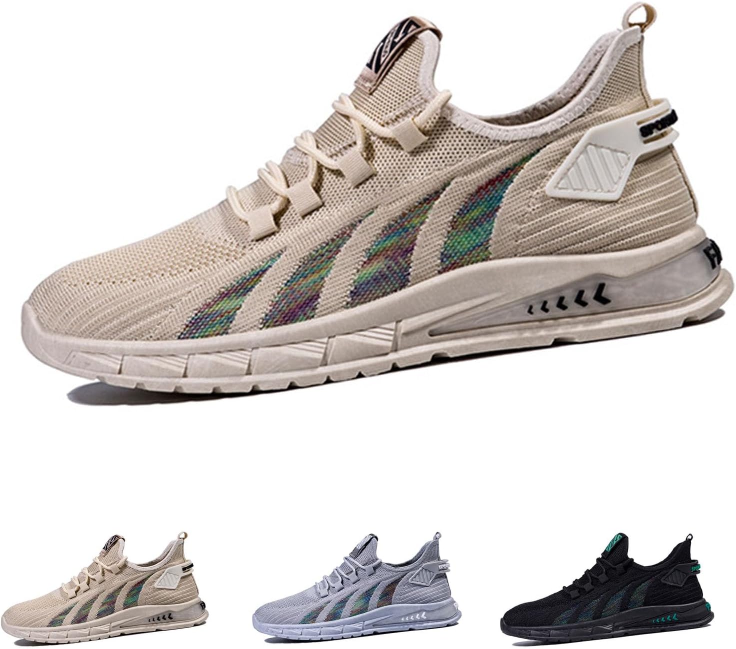 

Мужские кроссовки DESESE с сеткой, дышащие, с шнуровкой, удобные, легкие, дышащие, для ходьбы, противоскользящие теннисные туфли, хаки