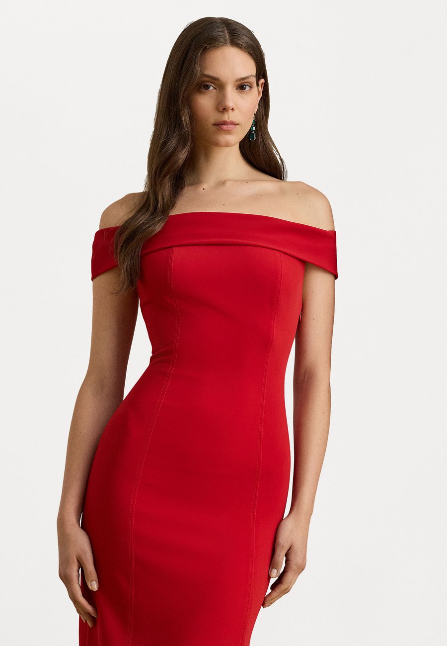

Платье Lauren Ralph Lauren CREPE OFF-THE-SHOULDER GOWN, Ralph Red/Red