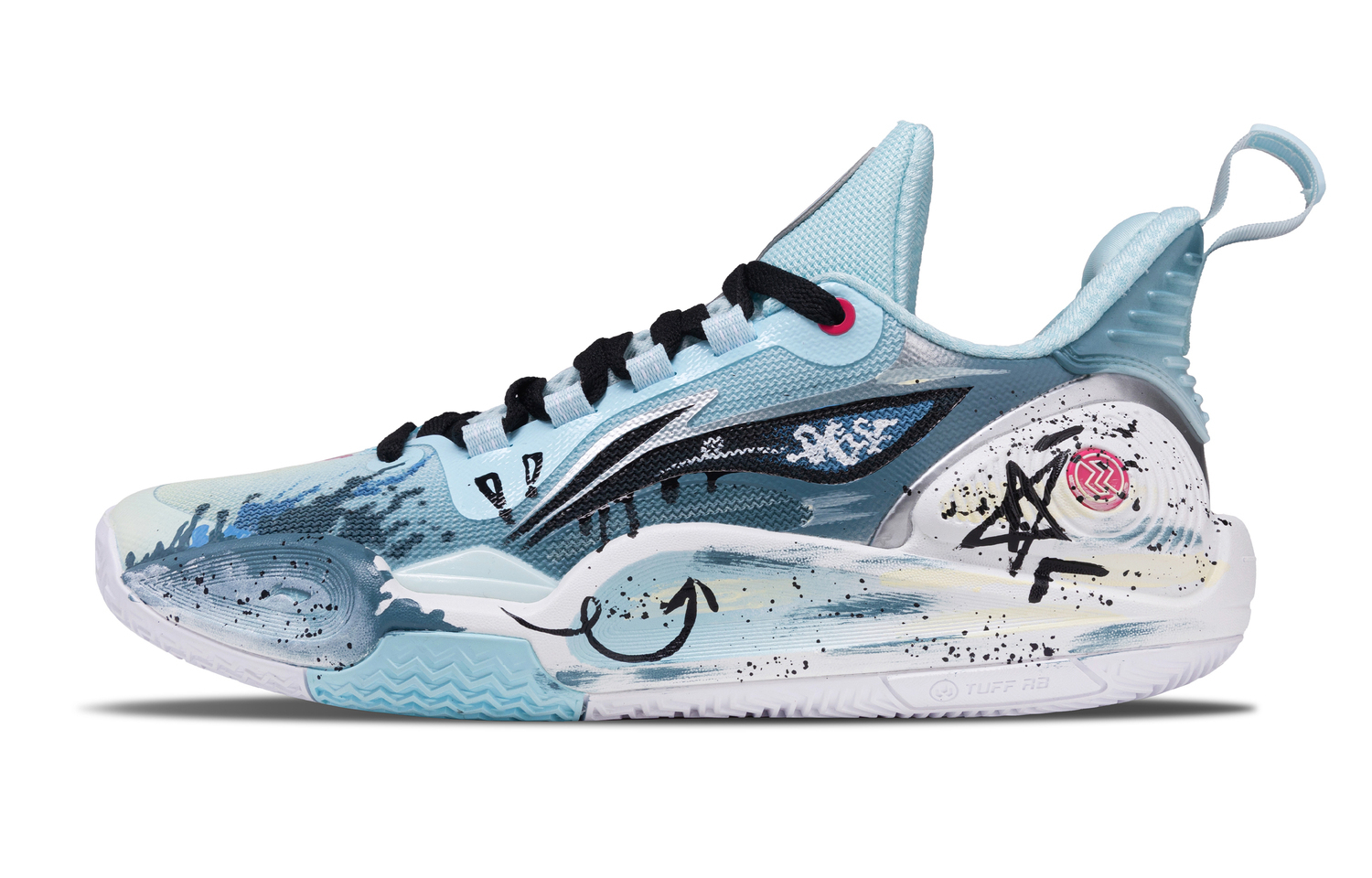 

LINING Speed 9 Cushioning, нескользящие, Rebound низкие баскетбольные кроссовки мужские синий черный