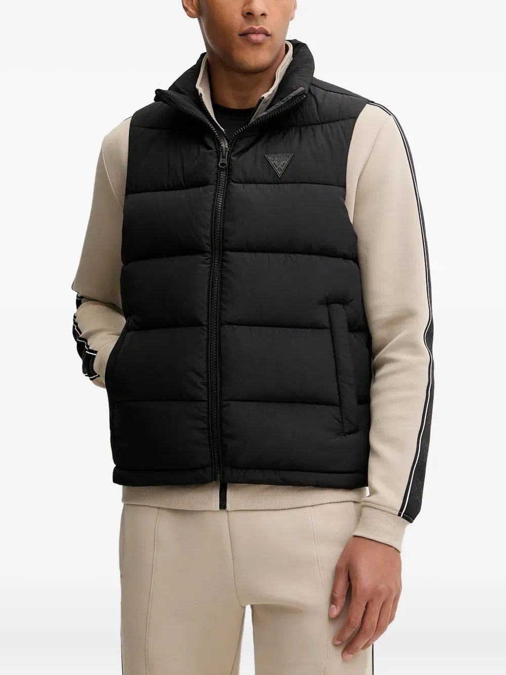 

Дутый жилет с логотипом GUESS USA, черный