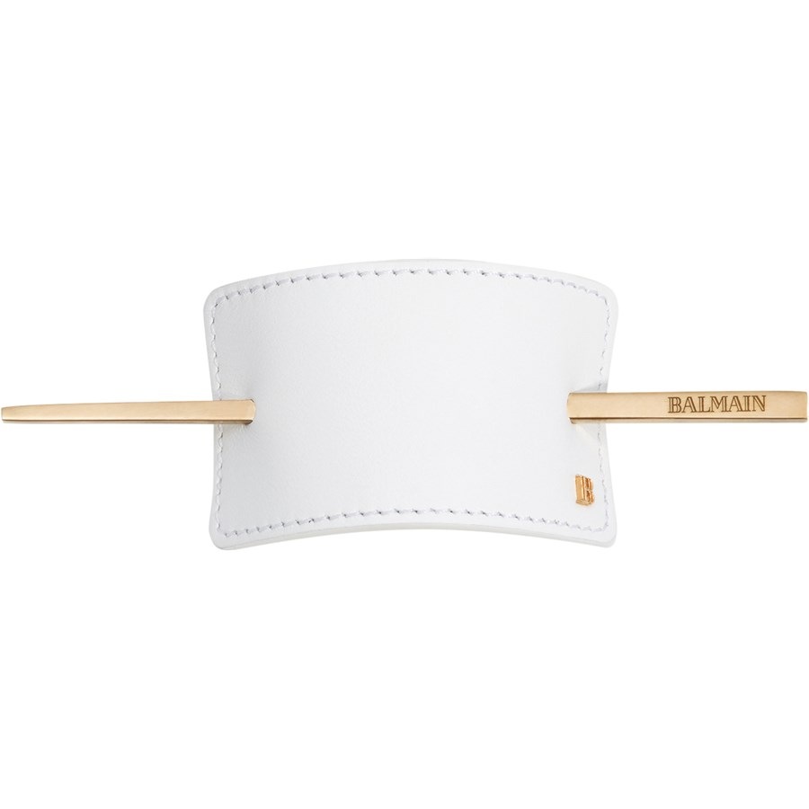 

Заколка для волос hair barrette leather white Balmain Hair, large