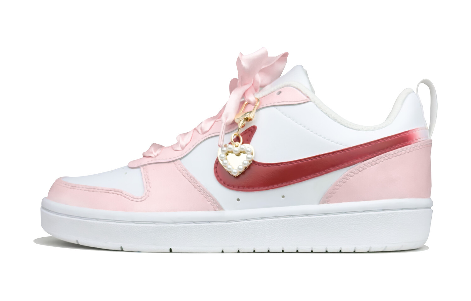 

Кроссовки Nike Court Borough Skateboarding Shoes Women's Low-top Pink/white/red, белый