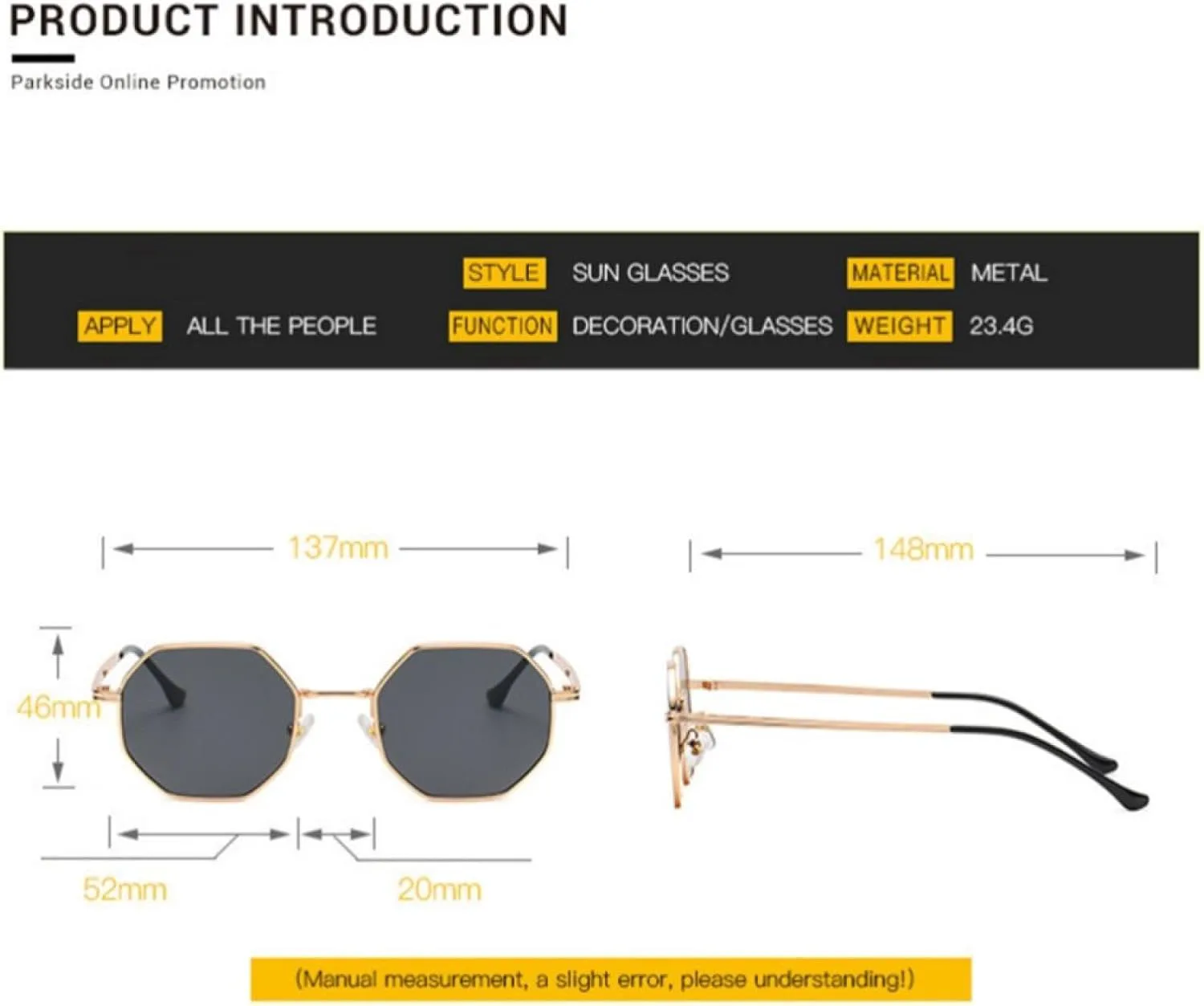 

Солнцезащитные очки с защитой от УФ-излучения UV400 | Металлическая оправа | Для женщин и мужчин | Для занятий спортом на открытом воздухе и вождения DSVIGF, 04