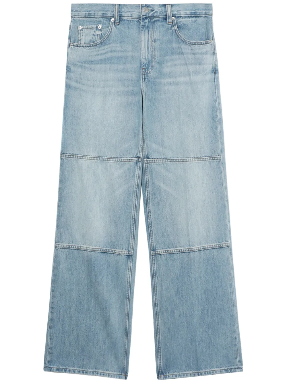 

Широкие джинсы средней посадки Helmut Lang, синий