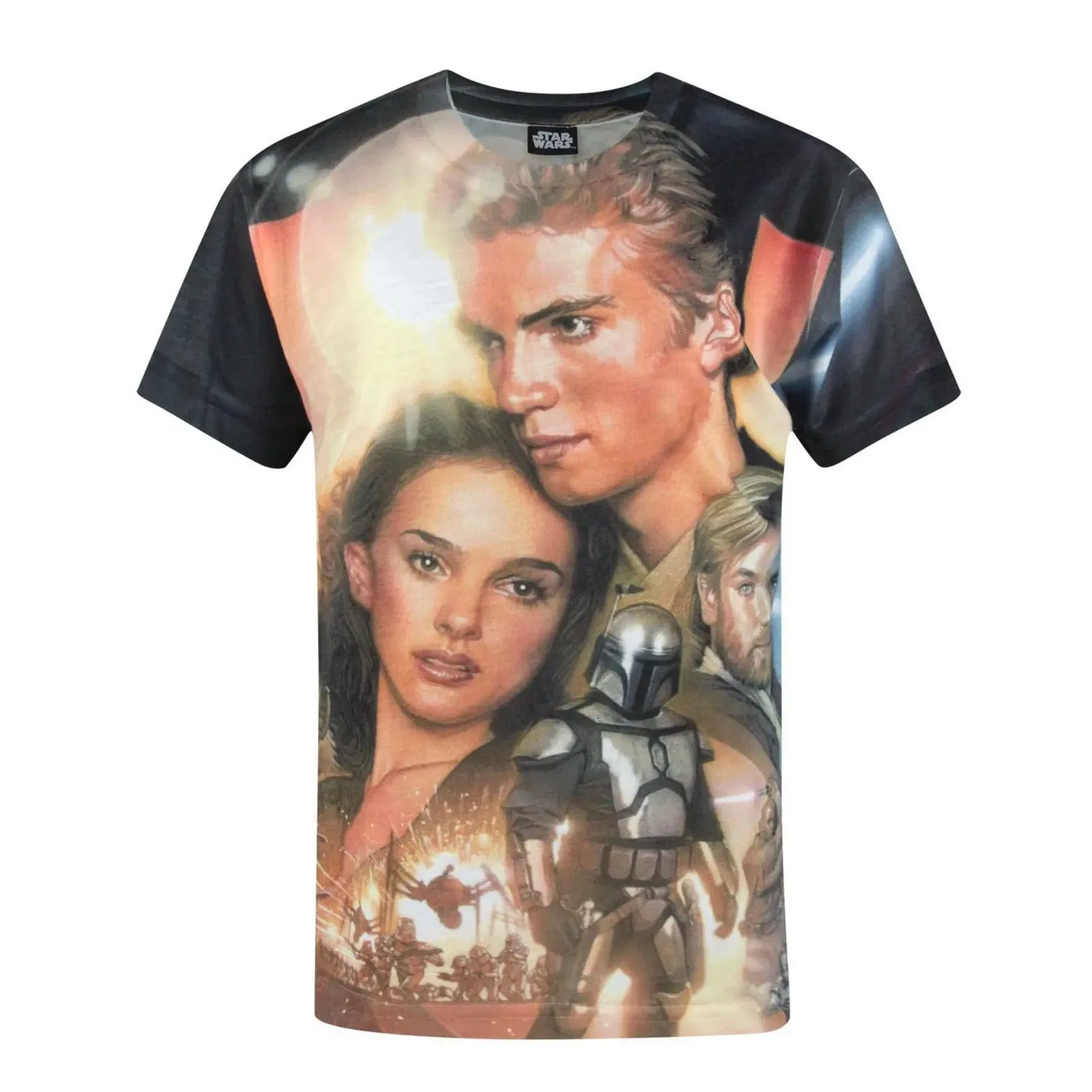 Футболка Star Wars с принтом персонажей, полиэстер, белый