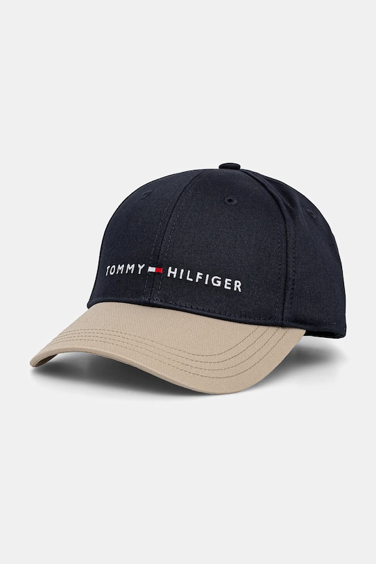 

Детская хлопковая кепка с козырьком Tommy Hilfiger, темно-синий