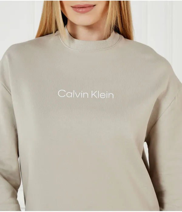 Толстовка с логотипом героя Regular fit Calvin Klein, бежевый — фото 4