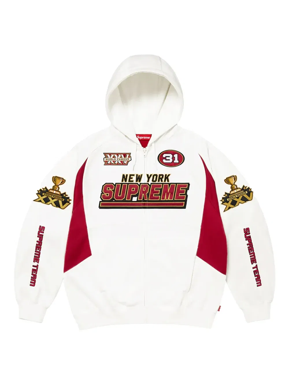 Толстовка на молнии Supreme, белый