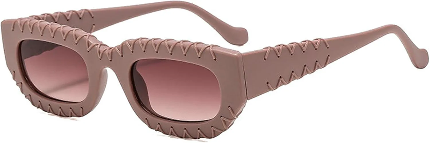 

Солнцезащитные очки Willochra Retro Small Square для женщин и мужчин, модные, в стиле панк, прямоугольные, с защитой от УФ-излучения UV400 (2025 год), C6