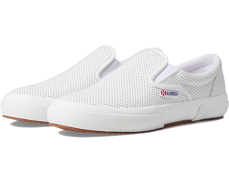 

Кроссовки Superga 2707 - Slip-On Perforated Leather, белый