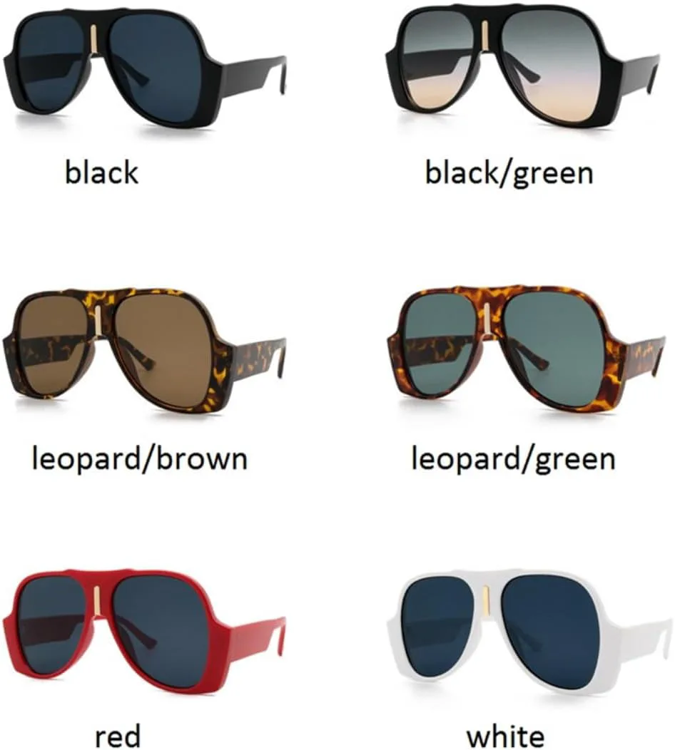 

Солнцезащитные очки для мужчин и женщин - защита UV400 - большая оправа, линзы ярких цветов, для занятий спортом на открытом воздухе и вождения DSVIGF, Brown