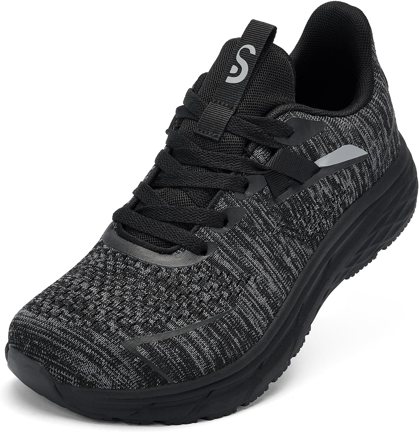 

Кроссовки для ходьбы для мужчин с широкой передней частью стопы, обувь для бега широкого размера, для тренировок в спортзале и тенниса для широкой стопы Slow Man, черный