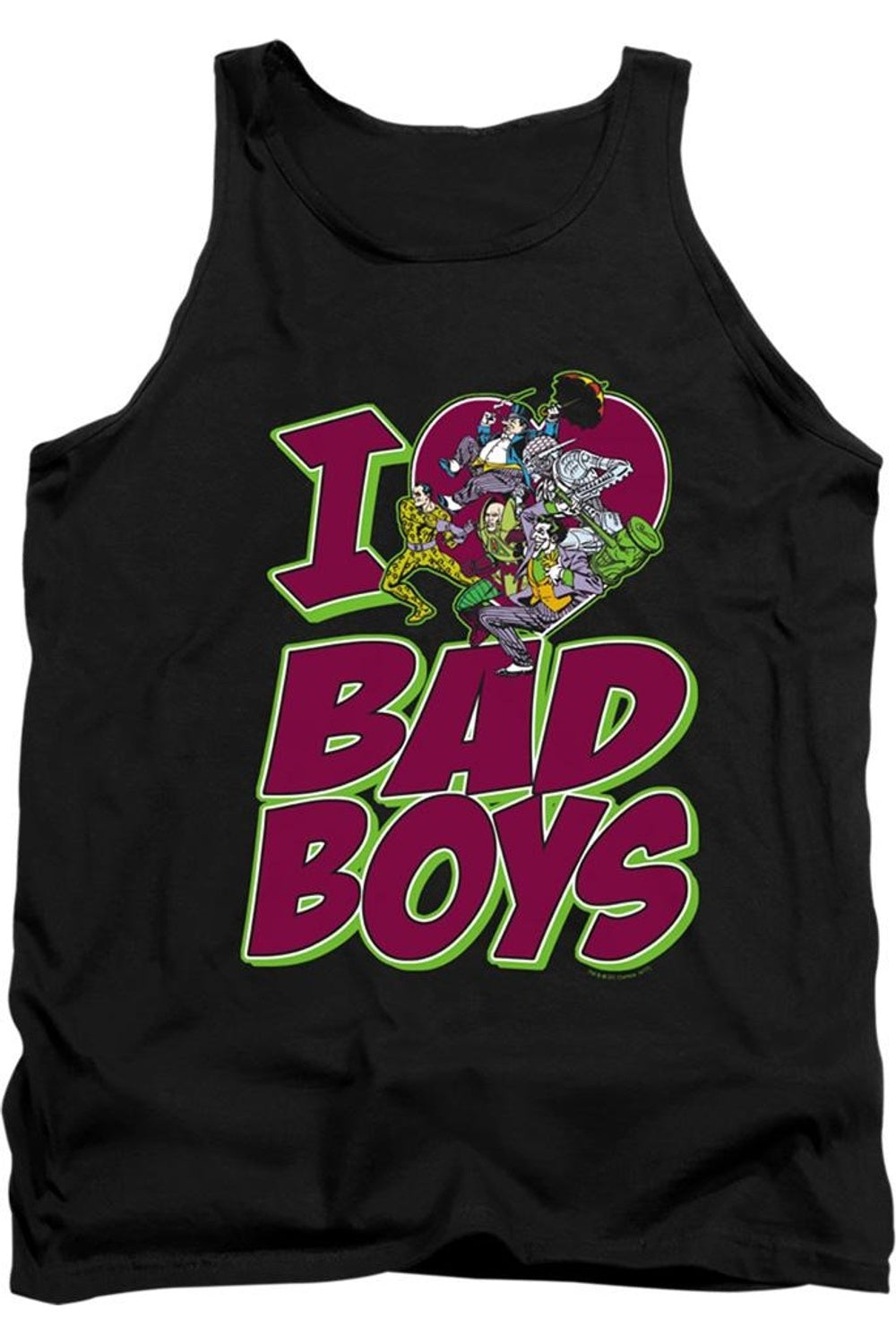 

Майка для взрослых DC Comics I Heart Bad Boys Gildan, черный