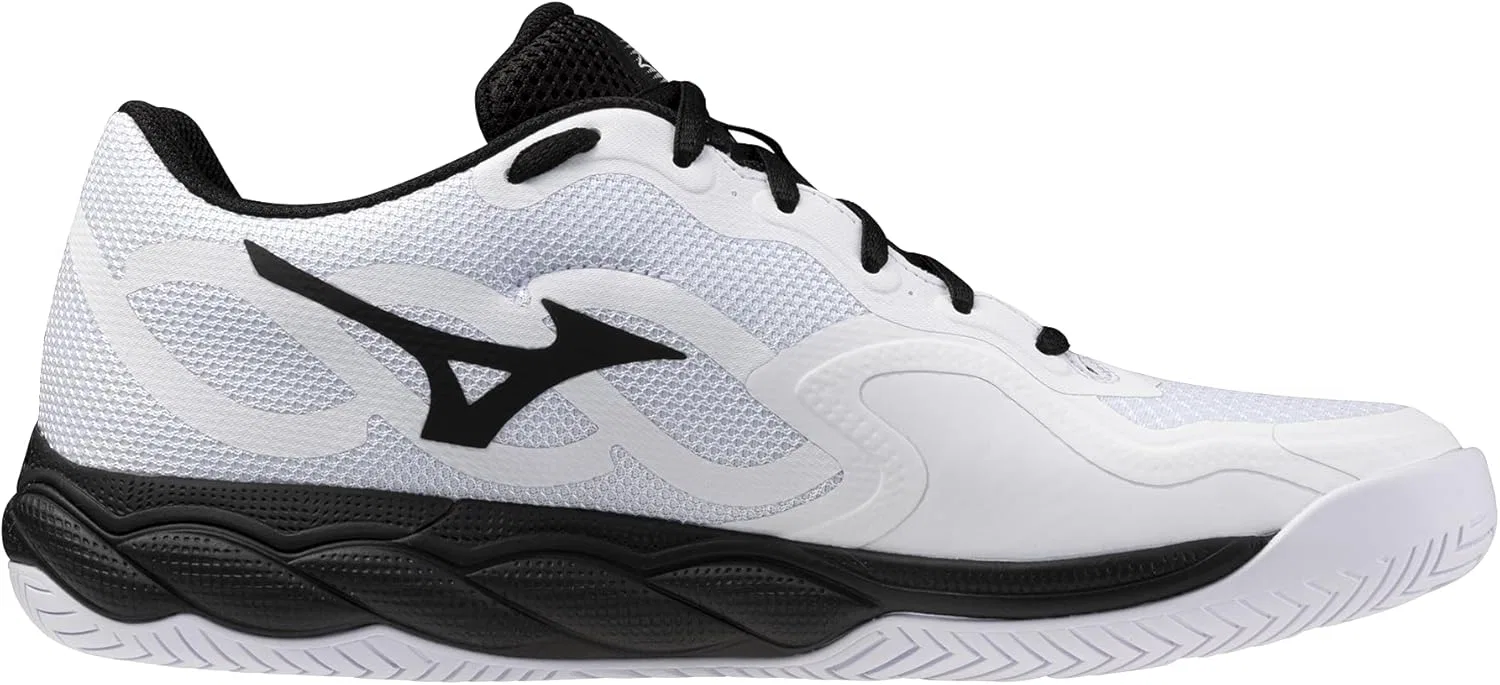 Кроссовки для тенниса Wave Enforce Court AC, Mizuno, White/Black — фото 3