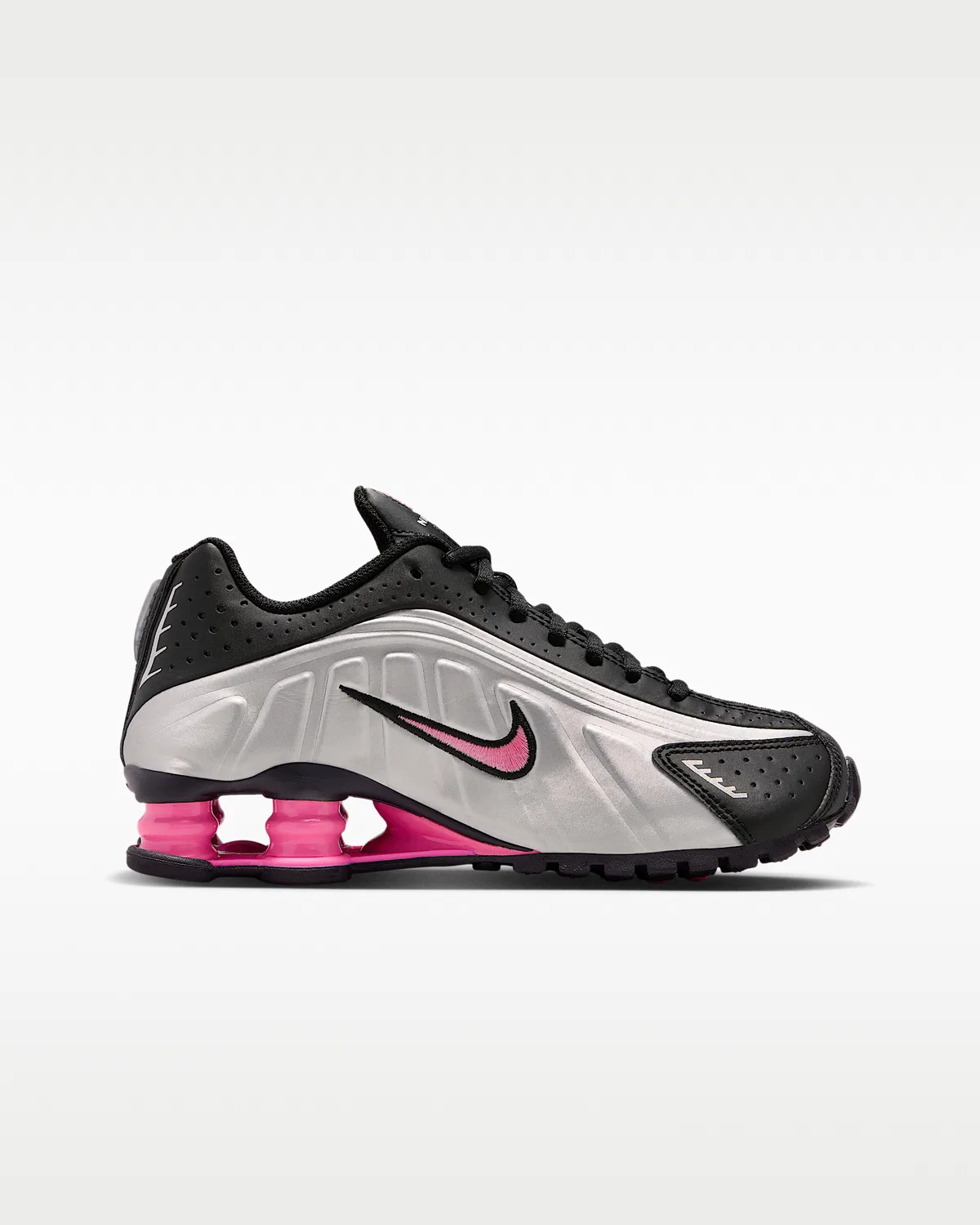 Детские кроссовки Nike Shox R4, Black/Pinksicle/Metallic Silver — фото 3