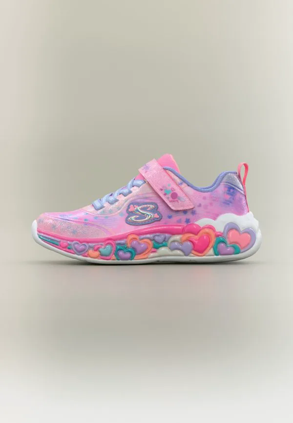 Кроссовки «вечное сердце» Skechers, Light Pink Sparkle/Multi-Coloured