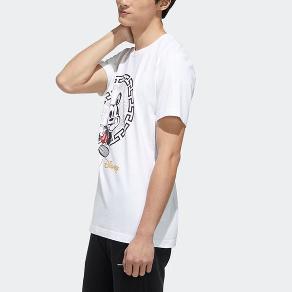 Футболка neo x disney crossover mickey mouse printing sports round neck short sleeve white Adidas, белый — фото 4