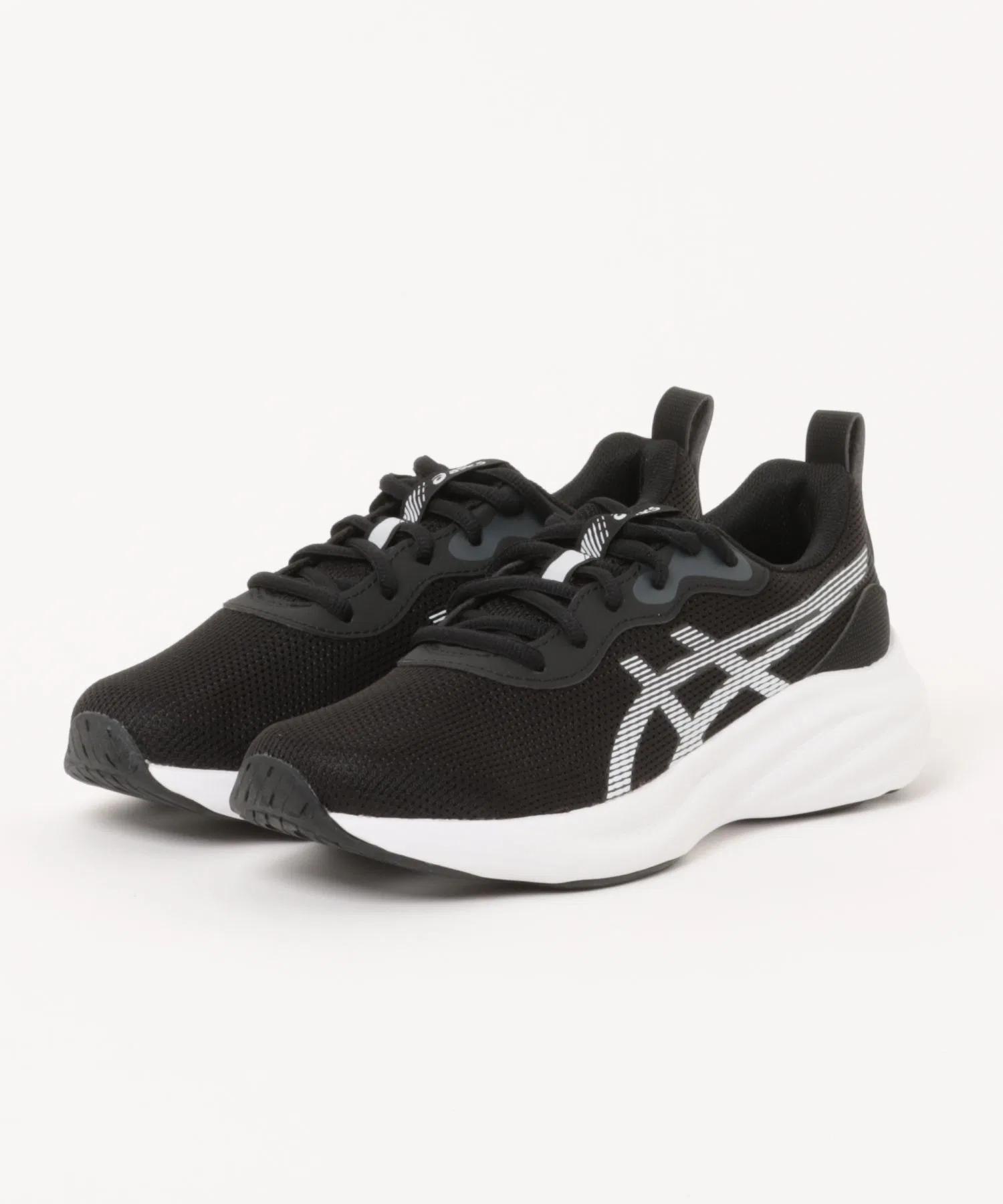 Детские кроссовки ASICS Lazerbeam MQ для мальчиков и девочек чёрно-белые