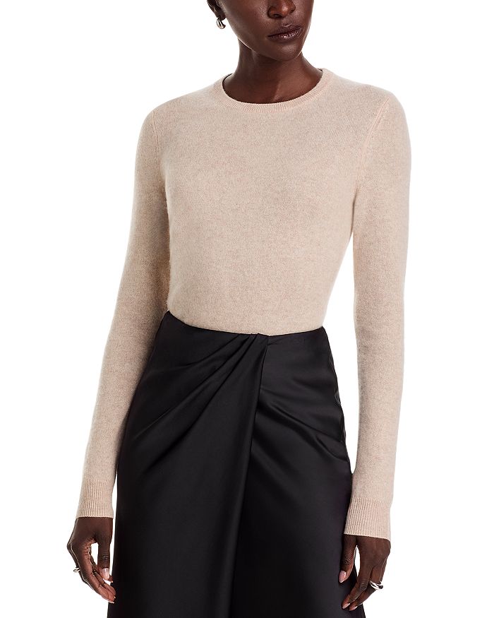 

C by Bloomingdale's Свитер с круглым вырезом из кашемира - эксклюзив C by Bloomingdale's Cashmere, коричневый/бежевый