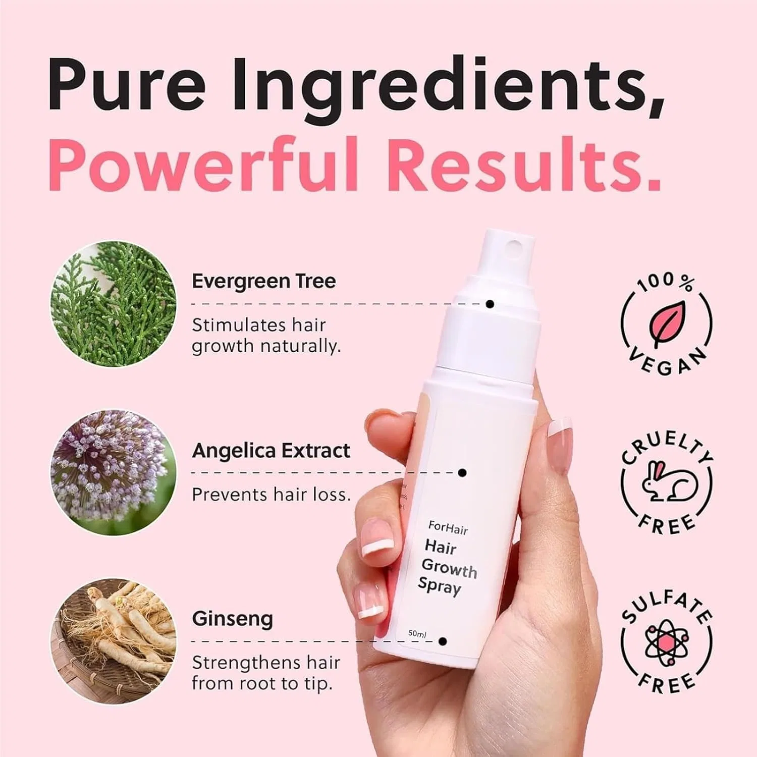 Спрей-масло для роста волос «Advanced Hair Growth Oil» без гормонов Soumiey, 2 Pieces. — фото 2