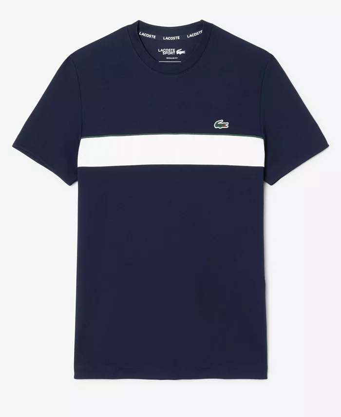 

Мужская футболка с коротким рукавом с принтом крокодила Lacoste, синий