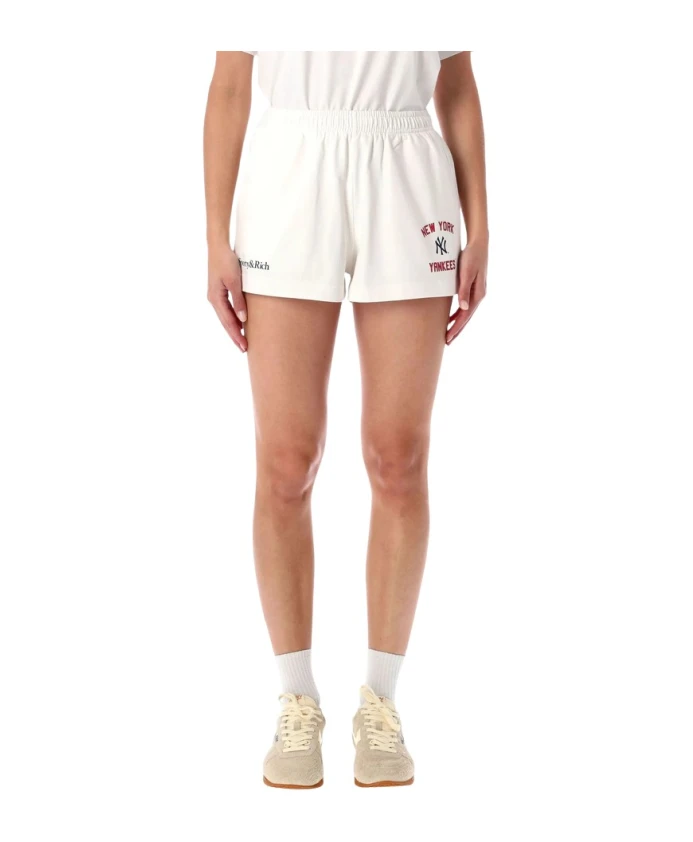 

Шорты с эластичным поясом и логотипом Yankees Sporty & Rich, белый