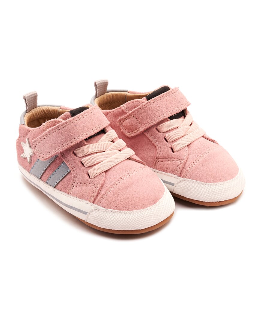 

Old Soles Wos Детские кожаные и замшевые кроссовки, розовый