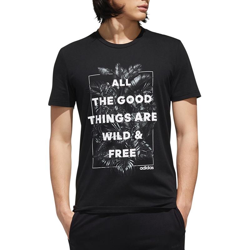 

Adidas Футболка мужская черная, Черный, Adidas Футболка мужская черная