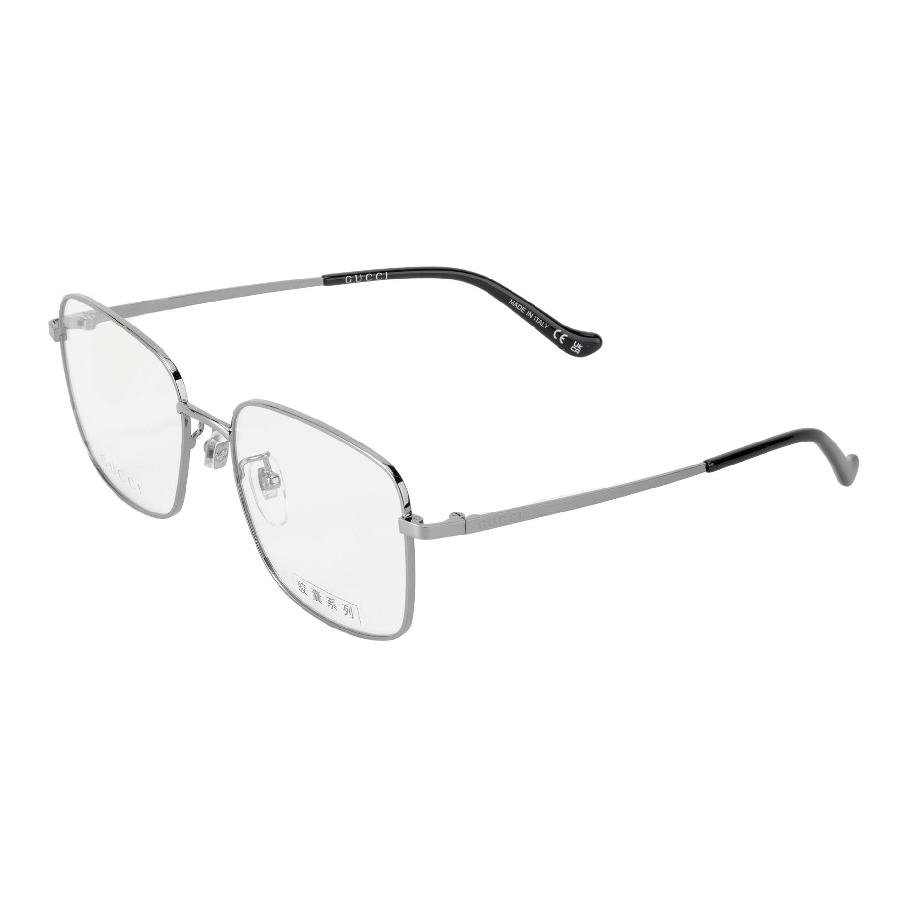 

GUCCI Прямоугольная оправа для очков, Silver