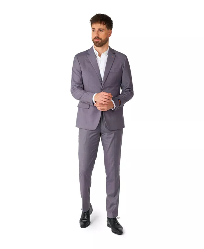 

Мужской повседневный костюм - Casual Two-Piece Suit - Наряд для свадьбы и бизнес-кэжуал - Темно-серый OppoSuits