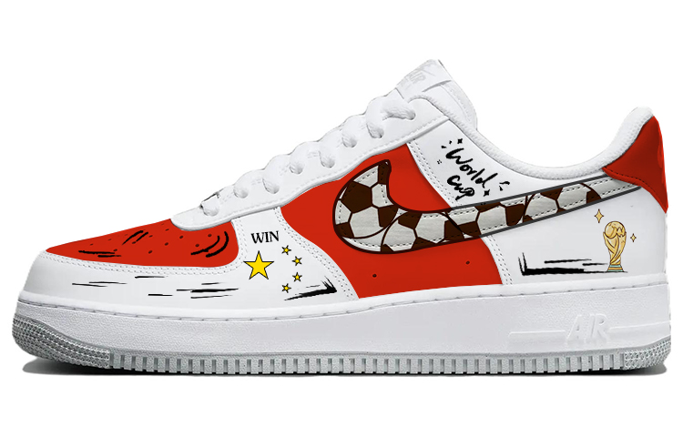 

Кроссовки Nike Air Force 1 Skateboarding Shoes Men Low-top Red/white, белый