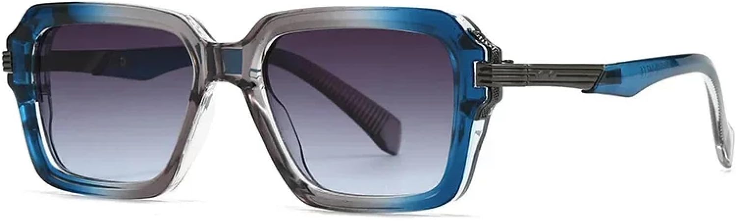 

Солнцезащитные очки с защитой от УФ-излучения UV400 | Двухцветные панк-очки | Для женщин и мужчин, для занятий спортом на открытом воздухе и вождения DSVIGF, Blue Gray Gray