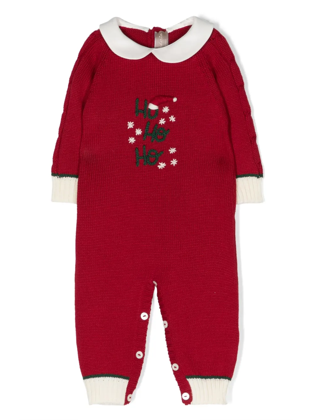 

Вязаный комбинезон с вышитым слоганом La Stupenderia, красный