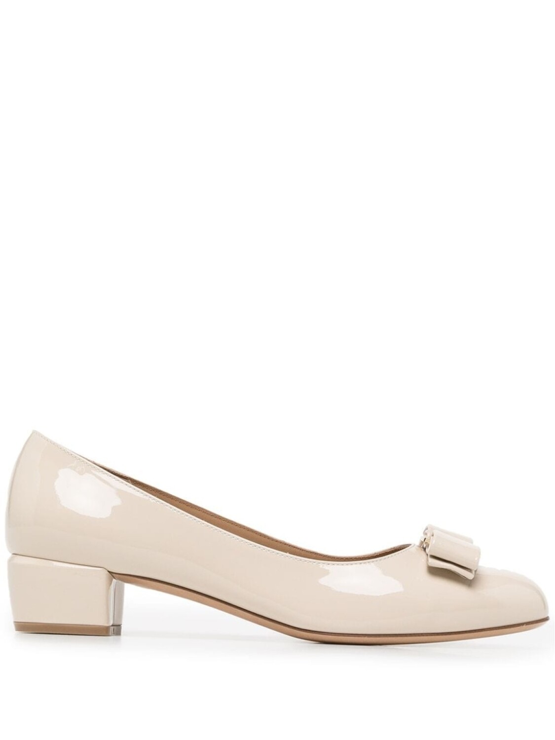 

Ferragamo туфли Vara 1 с бантом, нейтральный цвет